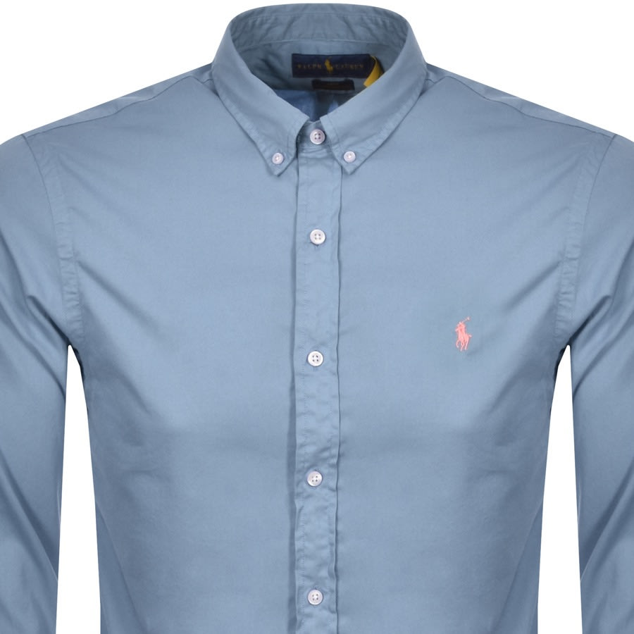 Alternative Image for ProductRalph Lauren Chino Long Sleeved Shirt Blue2